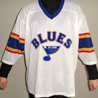 NOS VINTAGE CIRCA 1984 - 1987 ST LOUIS BLUES MENS XL CCM/MASKA NHL HOCKEY JERSEY 2