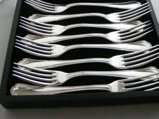 8 Antique Cutlery Table Forks,  Ercuis,  French Silver Plated.  No Monogram