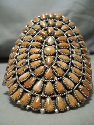 Quality Tso Family Vintage Navajo Coral Sterling Silver Native American Bracelet