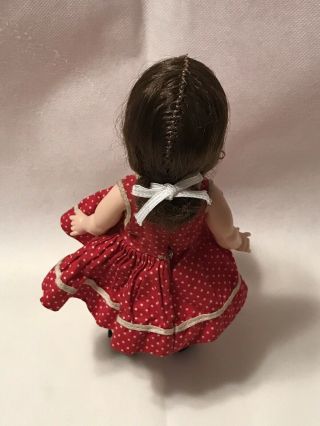 Vintage Madame Alexander Kins BKW Dolls in tagged red & white dress.  Adorable 8