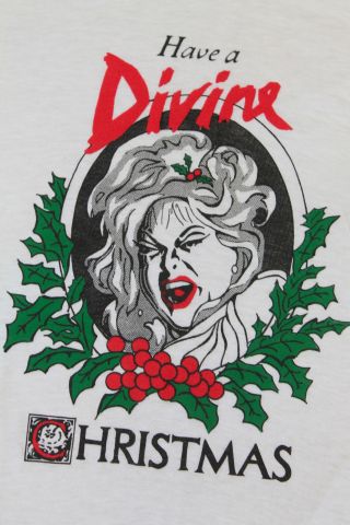 Xs Nos Vtg 80s 1981 Divine Christmas John Waters Screen Stars T Shirt