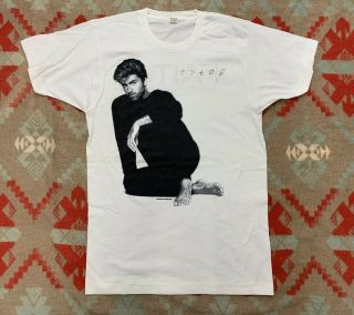 Vintage 1988 George Michael Faith Double Sided Tour T Shirt Sz L