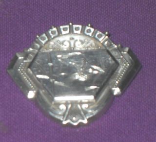 Victorian 1880 Aesthetic Movement Sterling Silver Sweetheart Brooch Antique