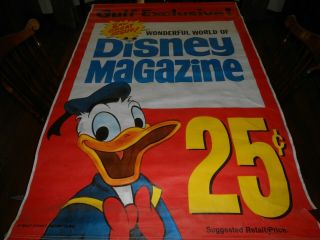 Gulf Service Station Vintage Disney Donald Duck Advertising Poster