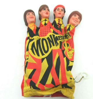 Vintage 1966 Mattel The Monkees 4 Headed Hand Puppet