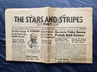 1944 The Stars And Stripes Military Army Newspaper Wwii World War 2