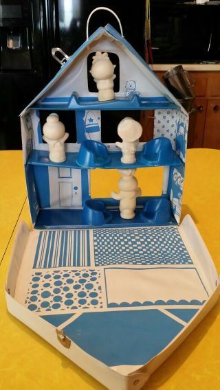 Rare Vintage 1974 Pillsbury Doughboy Poppin Fresh Playhouse with Finger Puppets 5