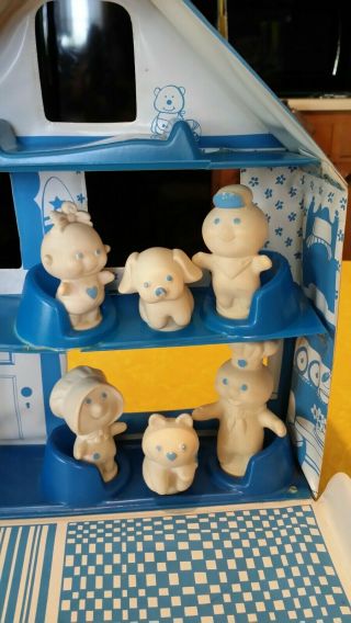 Rare Vintage 1974 Pillsbury Doughboy Poppin Fresh Playhouse with Finger Puppets 7