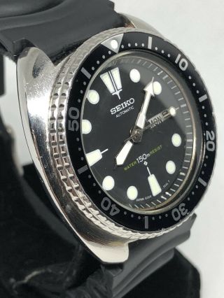 Vintage SEIKO TURTLE 150M Scuba Divers Automatic Men ' s Watch 6309 - 7040,  OCT 1987 3