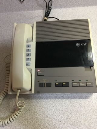 Vtg 1980s AT&T Corded Home Phone / Answering Machine - 1986 2