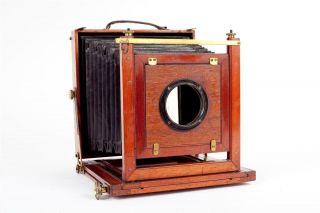 Vintage C1900 Pearson & Denham " Full Plate Mahogany And Brass Camera