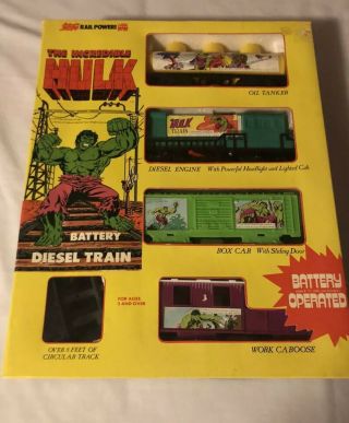 Vintage 1978 Durham The Incredible Hulk Marvel Comics Battery Diesel Train