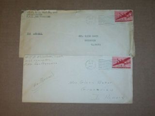 1942 - 1945 USS Lexington CVA - 16 Covers Letters for Offers Stay USS Lexington NR 2