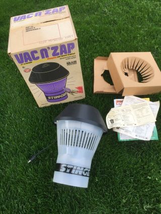 Vintage Stinger Vac N Zap Electronic Flying Insect Mosquito Bug Zapper Light