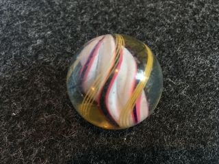 Vintage Antique German Handmade Large Ribbon Core Swirl Marble NR 307 3