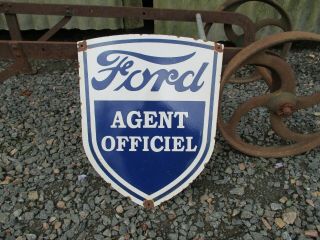 Vintage Classic Ford Dealers Enamel Sign.