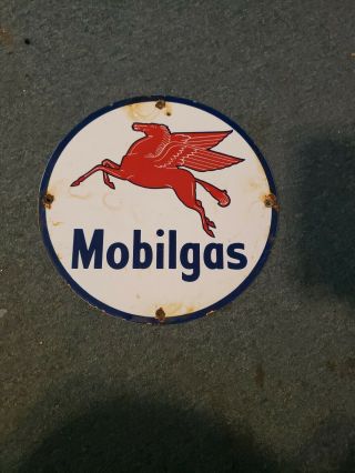 Vintage Mobilgas Porcelain Sign Gas And Oil Dealership