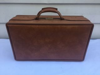 Vintage Hartmann Belted Tan Leather Luggage 21 " Very Euc