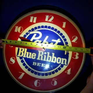 Vintage Pabst Blue Ribbon Lighted Wall Clock