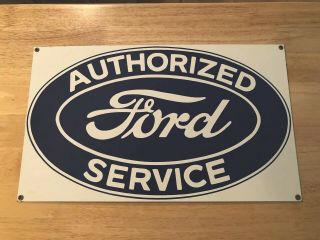 Vintage Ford Authorized Service Porcelain Sign 2