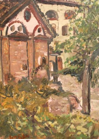 Vintage Poland Post Impressionist Landscape Oil Painting Signed Jan Cybis