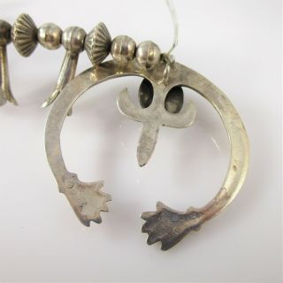 Sandcast Southwestern Squash Blossom Necklace FOR REPAIR Vintage Silver 70g 3