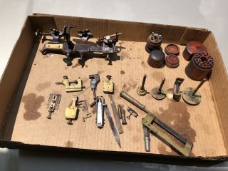 Antique Watchmaker Lathe Tool Set Kit In Vintage - Watch Repair (007