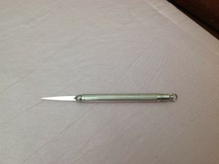 Antique/vintage Solid Sterling Silver (. 925) Propelling - Telescopic - Drop Toothpick