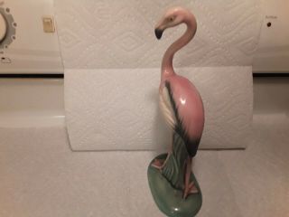 Vintage Large 10 " Will George Hand Painted Flamingo Figurine