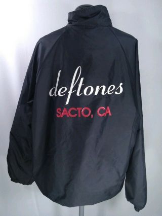 Vintage Rare Deftones Sacto,  Ca Black Windbreaker Jacket Men 