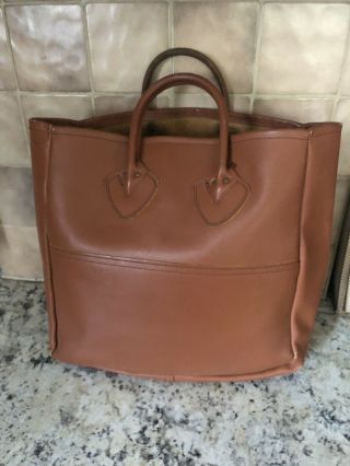 Vintage Ll Bean Leather Tote Bag