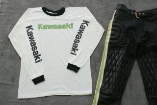 TEAM KAWASAKI PANTS 36 JERSEY XL VINTAGE MOTOCROSS FOX JT RACE DIRTBIKE MX AHRMA 2