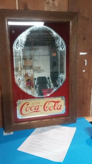 Vintage Coca - Cola Bar/restaurant Mirror