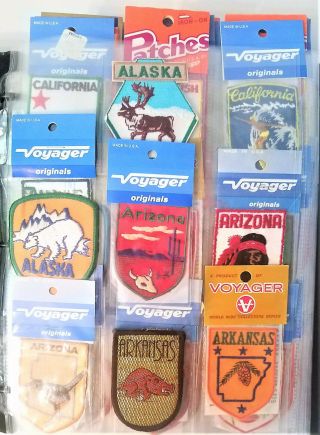 127 Vintage Us State Souvenir Patches Embroidered 2/3 Are