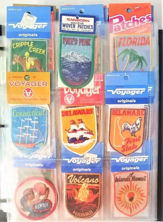 127 Vintage US State Souvenir Patches Embroidered 2/3 are 3