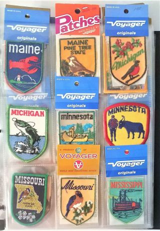 127 Vintage US State Souvenir Patches Embroidered 2/3 are 8