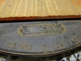 Stanley Rule & Level 460 Miter Mitre Box Carpenter Tool Frame No.  4 Vtg Antique 2