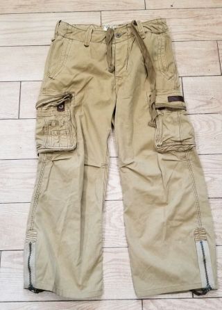 Ruehl No.  925 Mens Khaki Cargo Pants Sz M Rare Vintage