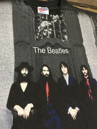 VTG The Beatles Hey Jude Album Cover All Over Print T - Shirt Adult L 90s Apple 2