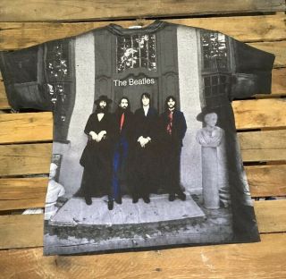 VTG The Beatles Hey Jude Album Cover All Over Print T - Shirt Adult L 90s Apple 6