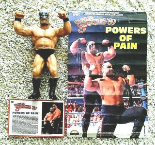 Wwf Rare Warlord Powers Of Pain Figure Ljn Black Card Poster Bio 1989 Grand Toys