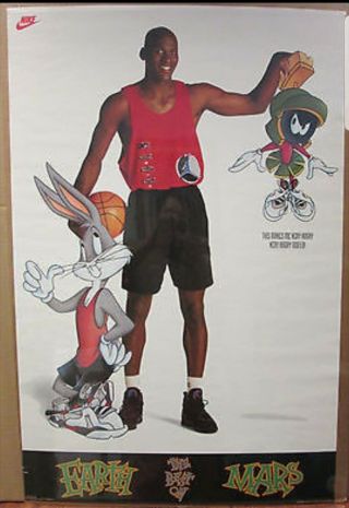Michael Jordan Nike Poster Vintage 1993 Poster 5336 Best Earth/best Mars