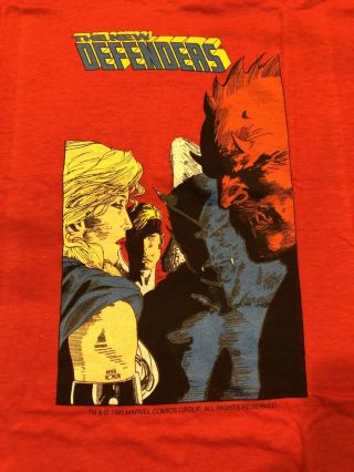 Vintage Marvel T Shirt 1985 The Defenders Kevin Nowlan Art