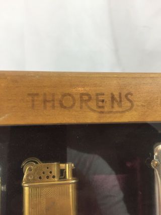 Wonderful Wooden Vintage THORENS Pocket Lighter Dealer Counter Display Case 8
