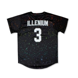 Rare Limited Edition Illenium Edc Lv 2019 Baseball Jersey Black Medium