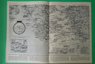 the london illustrated news 11/9/1940 WW2 Greek Map war in Greece FDR vs Wilkie 5