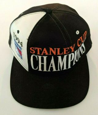 Vintage York Rangers 1994 Stanley Cup Champions Snapback Hat Cap Starter