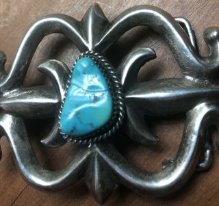 Vintage WBH Wilfred B Henry Navajo Sterling Silver Turquoise Buckle 4