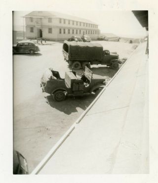 Org Wwii Photo: American Staff Car And Transport Truck