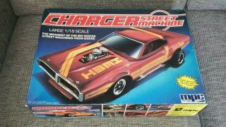 Vintage Mpc Charger Street Machine 1/16 Scale Model Kit Complete